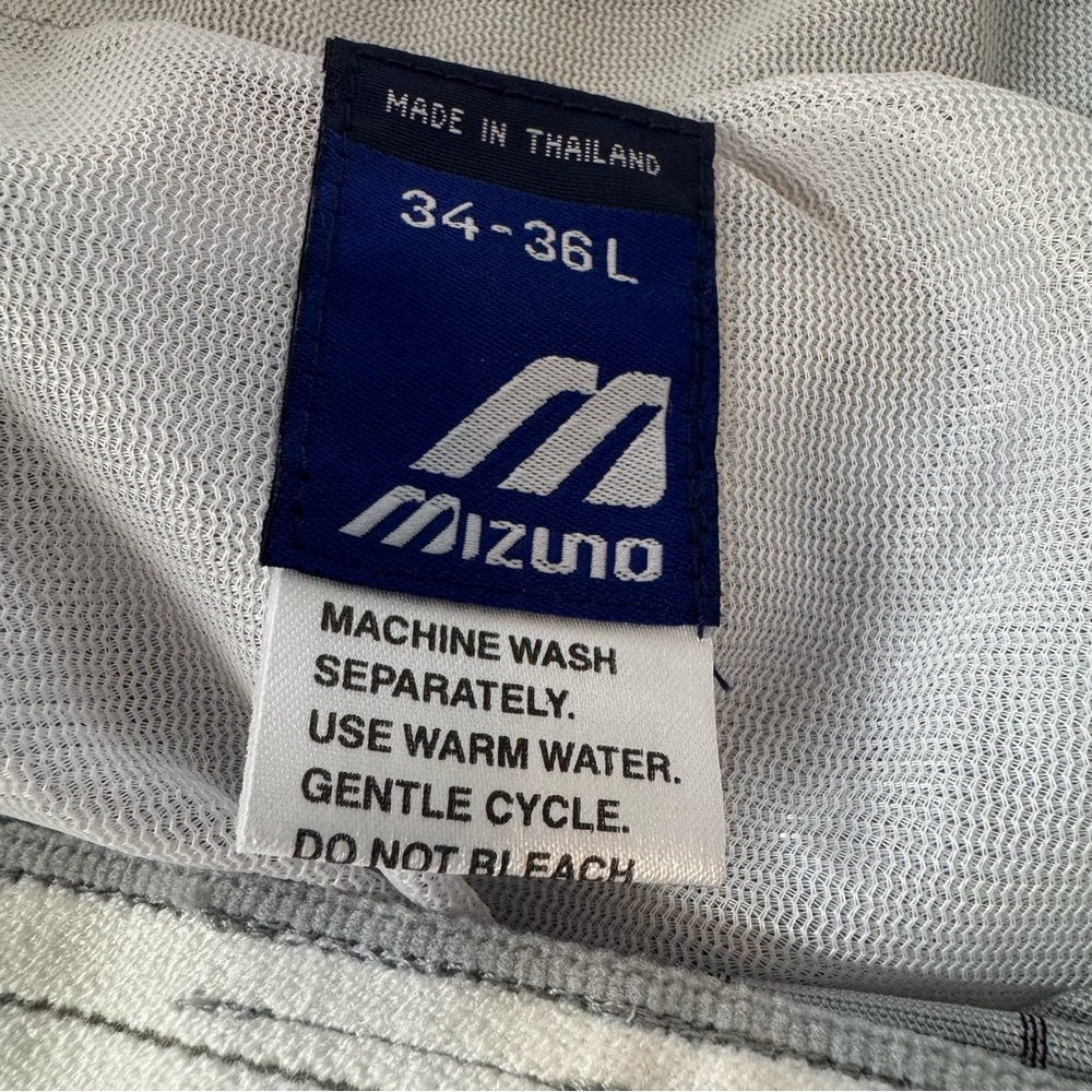 Mizuno Gray Pinstriped Men’s Full‎ Length Baseball Pants 34-36L - Picture 9 of 12